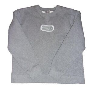 Christian DIOR Gray Embroidered Sweatshirt Italy